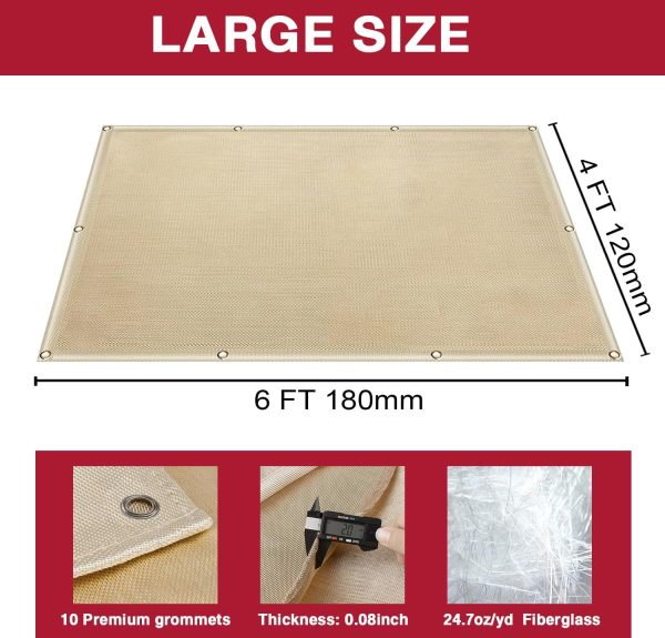 Welding Blanket vuwo Fiberglass 30x30 Heavy Duty-1