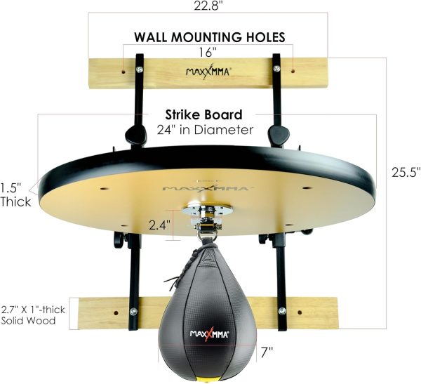MaxxMMA Heavy Duty Speed Bag Platform Kit Black-4