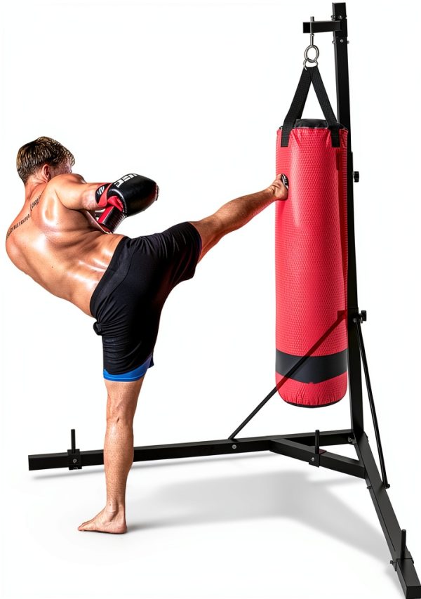 Pohadr Adjustable Punching Bag Stand Black-0