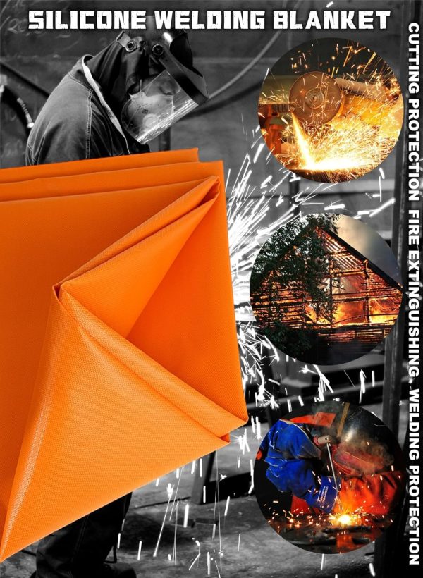 Welding Blanket Beoumd Glass Fiber Orange 4ftx6ft-2