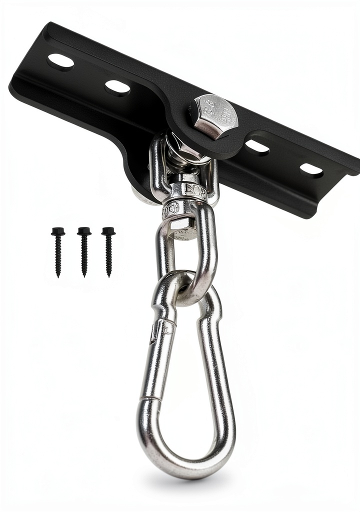 Installing YZZHAJ Punching Bag Hanger Metal Matte Black on a ceiling joist
