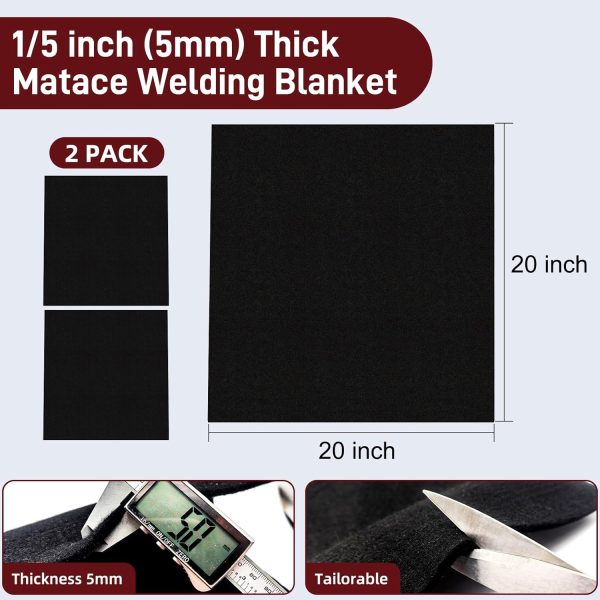 Carbon Felt Welding Blanket XOHUYD 20x20'' 2PCS-5