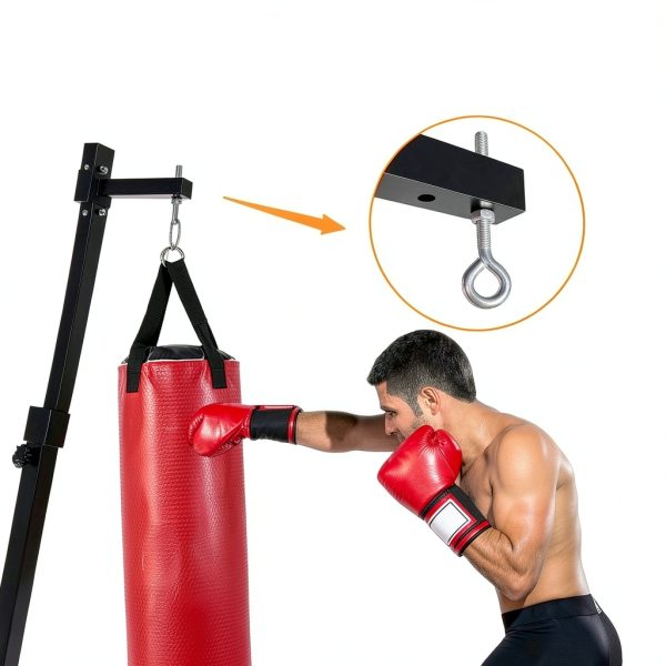 Pohadr Adjustable Punching Bag Stand Black-3