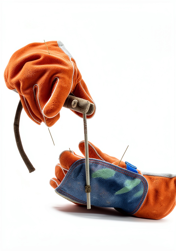 Weldas Aluminized Hand Pad in use on a welding torch