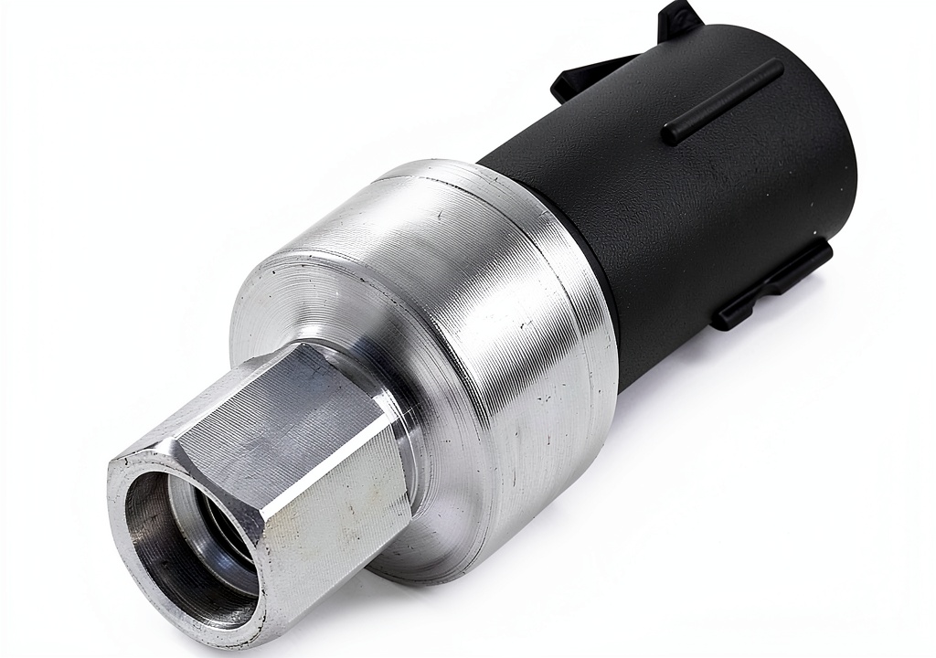 Yeoflagtrade AC Pressure Switch installed in a Ford vehicle under the hood