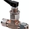 Ham-Let H1200 Stainless Steel 316 Toggle Valve 1/4" Let-Lok Inline-0