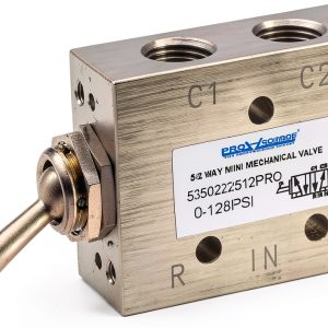 PRO SOURCE Miniature Manual Toggle Valve 1/8 NPT 5‑Way 2‑Position-0