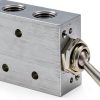 PRO SOURCE Miniature Manual Toggle Valve 1/8 NPT 5‑Way 2‑Position-1
