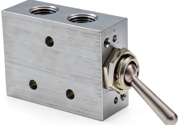 PRO SOURCE Miniature Manual Toggle Valve 1/8 NPT 5‑Way 2‑Position-1