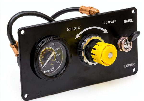 Buyers Products 6451051 Lift Axle Control Assembly With Toggle Air Valve, Pre-Plumbed & Assembled, Fitting/DOT Tubing & Mounting Plate Included, Air Suspension Accessories-0