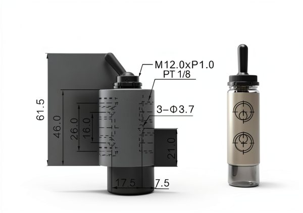 Baomain Pneumatic Toggle Knob Switch Valve HL-2501-V PT1/8 inch 5 position 2 way-4