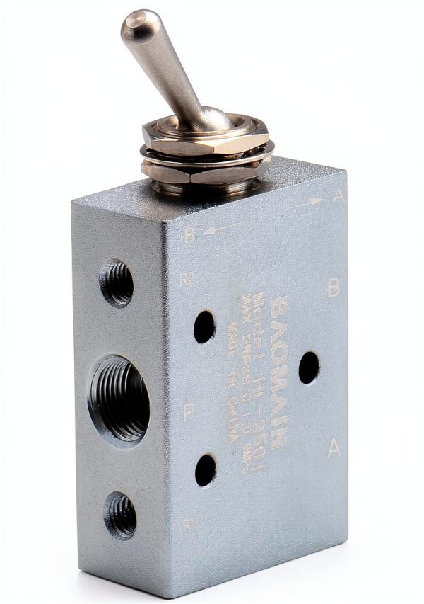 Baomain Pneumatic Toggle Knob Switch Valve HL-2501-V PT1/8 inch 5 position 2 way-3