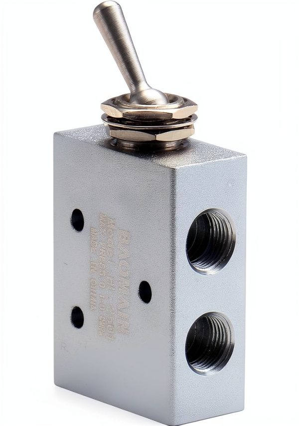 Baomain Pneumatic Toggle Knob Switch Valve HL-2501-V PT1/8 inch 5 position 2 way-2